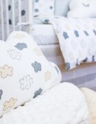 BUBABA Set de pat pentru bebelusi Smile 10 piese + perna norisor cadou