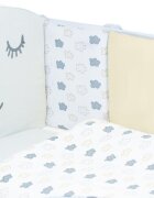 BUBABA Set de pat pentru bebelusi Smile 10 piese + perna norisor cadou