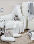 BUBABA Set de pat pentru bebelusi Teddy Dream Minky White 6 piese