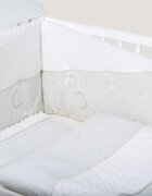 BUBABA Set de pat pentru bebelusi Teddy Dream Minky White 6 piese