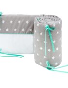 Bubaland Aparatoare interioara pentru patut 180x30 cm Grey Stars