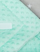 Bubaland Paturica de infasat nou-nascut Minky Grey Stars 80x80 cm