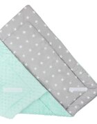 Bubaland Paturica de infasat nou-nascut Minky Grey Stars 80x80 cm