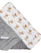Bubaland Paturica de infasat nou-nascut Minky Teddy Bear 80x80 cm