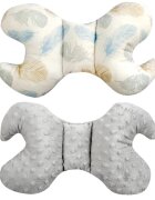 Bubaland Perna bebelusi Butterfly cu doua fete Feather Grey