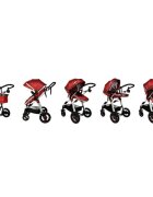 BUF BOOF Carucior 2 in 1 reversibil S-18 Linen Red 0-36 luni