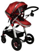 BUF BOOF Carucior 2 in 1 reversibil S-18 Linen Red 0-36 luni