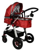BUF BOOF Carucior 2 in 1 reversibil S-18 Linen Red 0-36 luni