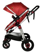 BUF BOOF Carucior 2 in 1 reversibil S-18 Linen Red 0-36 luni
