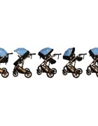 BUF BOOF Carucior 2 in 1 reversibil X-2 Plus Blue 0-36 luni