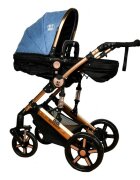 BUF BOOF Carucior 2 in 1 reversibil X-2 Plus Blue 0-36 luni