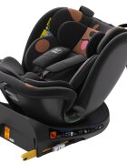 BUF BOOF Scaun auto B-Joy Deluxe BlackDog iSize cu isofix pozitie somn 155 grade rotativ 360 grade 40-150 cm