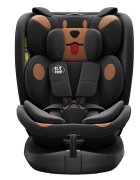 BUF BOOF Scaun auto B-Joy Deluxe BlackDog iSize cu isofix pozitie somn 155 grade rotativ 360 grade 40-150 cm