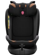 BUF BOOF Scaun auto B-Joy Deluxe BlackDog iSize cu isofix pozitie somn 155 grade rotativ 360 grade 40-150 cm