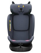 BUF BOOF Scaun auto B-Joy Deluxe DarkGreyCat iSize cu isofix pozitie somn 155 grade rotativ 360 grade 40-150 cm