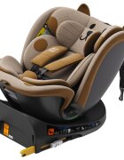 BUF BOOF Scaun auto B-Joy Deluxe OrangeCat iSize cu isofix pozitie somn 155 grade rotativ 360 grade 40-150 cm