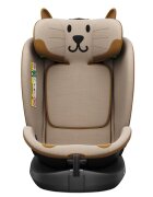 BUF BOOF Scaun auto B-Joy Deluxe OrangeCat iSize cu isofix pozitie somn 155 grade rotativ 360 grade 40-150 cm