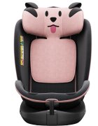 BUF BOOF Scaun auto B-Joy Deluxe PinkDog iSize cu isofix pozitie somn 155 grade rotativ 360 grade 40-150 cm