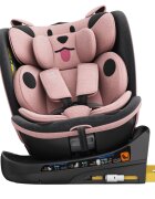 BUF BOOF Scaun auto B-Joy Deluxe PinkDog iSize cu isofix pozitie somn 155 grade rotativ 360 grade 40-150 cm