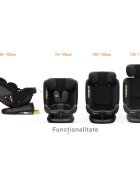 BUF BOOF Scaun auto P100 BlackJeans i-size R129 rotativ 360 isofix 40-150 cm 0-36 kg