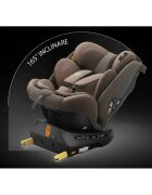 BUF BOOF Scaun auto P100 Coffee i-size R129 rotativ 360 isofix 40-150 cm 0-36 kg