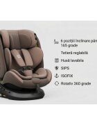 BUF BOOF Scaun auto P100 Coffee i-size R129 rotativ 360 isofix 40-150 cm 0-36 kg