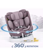 BUF BOOF Scaun auto P100 LightRed i-size R129 rotativ 360 isofix 40-150 cm 0-36 kg
