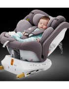BUF BOOF Scaun auto P100 LightRed i-size R129 rotativ 360 isofix 40-150 cm 0-36 kg