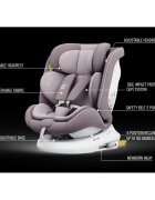 BUF BOOF Scaun auto P100 LightRed i-size R129 rotativ 360 isofix 40-150 cm 0-36 kg