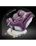 BUF BOOF Scaun auto P100 Purple i-size R129 rotativ 360 isofix 40-150 cm 0-36 kg