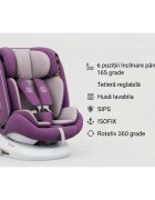 BUF BOOF Scaun auto P100 Purple i-size R129 rotativ 360 isofix 40-150 cm 0-36 kg