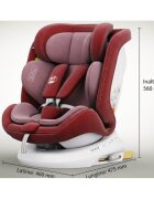 BUF BOOF Scaun auto P100 Red i-size R129 rotativ 360 isofix 40-150 cm 0-36 kg