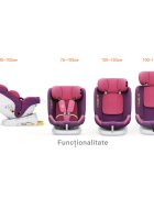 BUF BOOF Scaun auto P100 UnicornPink i-size R129 rotativ 360 isofix 40-150 cm 0-36 kg