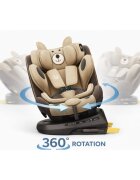BUF BOOF Scaun auto P100 UrsCoffee i-size R129 rotativ 360 isofix 40-150 cm 0-36 kg