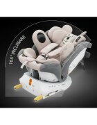 BUF BOOF Scaun auto P100 UrsPink i-size R129 rotativ 360 isofix 40-150 cm 0-36 kg