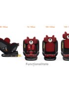 BUF BOOF Scaun auto P100 UrsRed i-size R129 rotativ 360 isofix 40-150 cm 0-36 kg