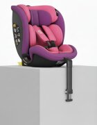 BUF BOOF Scaun auto pentru copii N17 Fix Unicorn Pink 40-150 cm iSize isofix rotativ 360 picior fixare pozitie de somn 165 grade