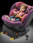 BUF BOOF Scaun auto pentru copii N17 Fix Unicorn Pink 40-150 cm iSize isofix rotativ 360 picior fixare pozitie de somn 165 grade