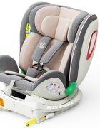 BUF BOOF Scaun auto Platinum Deluxe i-Size cu isofix rotativ 360 grade Top Tether Sips 40-150 cm 0-36 kg Pink