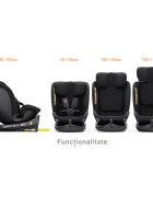 BUF BOOF Scaun auto rotativ cu isofix B-Joy Deluxe iSize 40-150 cm black