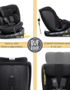 BUF BOOF Scaun auto rotativ cu isofix B-Joy Deluxe iSize 40-150 cm black
