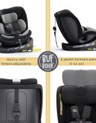 BUF BOOF Scaun auto rotativ cu isofix B-Joy Deluxe iSize 40-150 cm grey