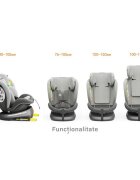 BUF BOOF Scaun auto Tweety Plus Deluxe i-size rotativ 360 cu isofix 40-150 cm DuoGrey