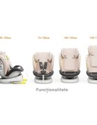 BUF BOOF Scaun auto Tweety Plus Deluxe i-size rotativ 360 cu isofix 40-150 cm lightpink