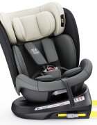 BUF BOOF Scaun auto Tweety Plus Deluxe i-size rotativ 360 cu isofix 40-150 cm MandaraGrey