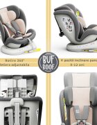 BUF BOOF Scaun auto Tweety Plus Deluxe i-size rotativ 360 cu isofix 40-150 cm pink
