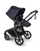 Bugaboo Carucior 2 in 1 Fox 5 Renew Black Deep Indigo cu maner reglabil reversibil suspensii cadru din aluminiu