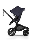 Bugaboo Carucior 2 in 1 Fox 5 Renew Black Deep Indigo cu maner reglabil reversibil suspensii cadru din aluminiu
