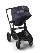 Bugaboo Carucior 2 in 1 Fox 5 Renew Black Deep Indigo cu maner reglabil reversibil suspensii cadru din aluminiu
