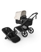 Bugaboo Carucior 2 in 1 Fox 5 Renew Black Heritage Black Misty White cu maner reglabil reversibil suspensii cadru din aluminiu
